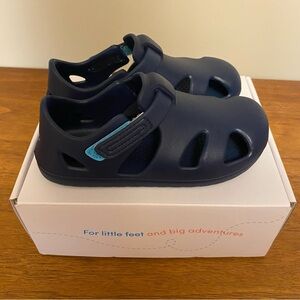 Ten Little Kids Navy Water Shoes with Light Blue Accent